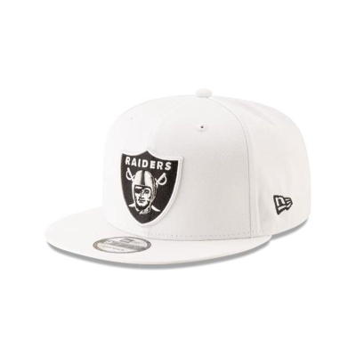 White Las Vegas Raiders Hat - New Era NFL Basic 9FIFTY Snapback Caps USA4860593